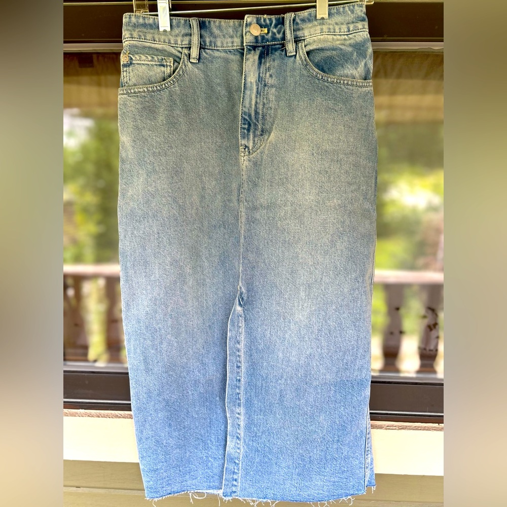 Free People MIDI Denim Skirt